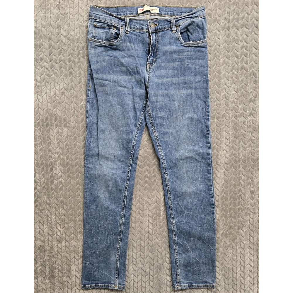 Levi's 502 Regular Taper Stretch Size Boys 18 Regular 29x29 Mens Blue Jeans